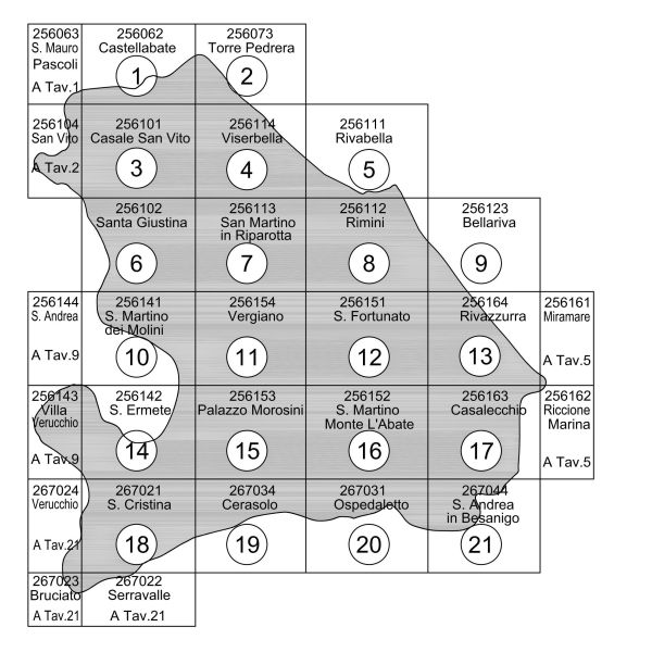 Mappa Tavole - Tap/Click fuori area della mappa per togliere la selezione Visualizzazione disposizione tavole in elenco