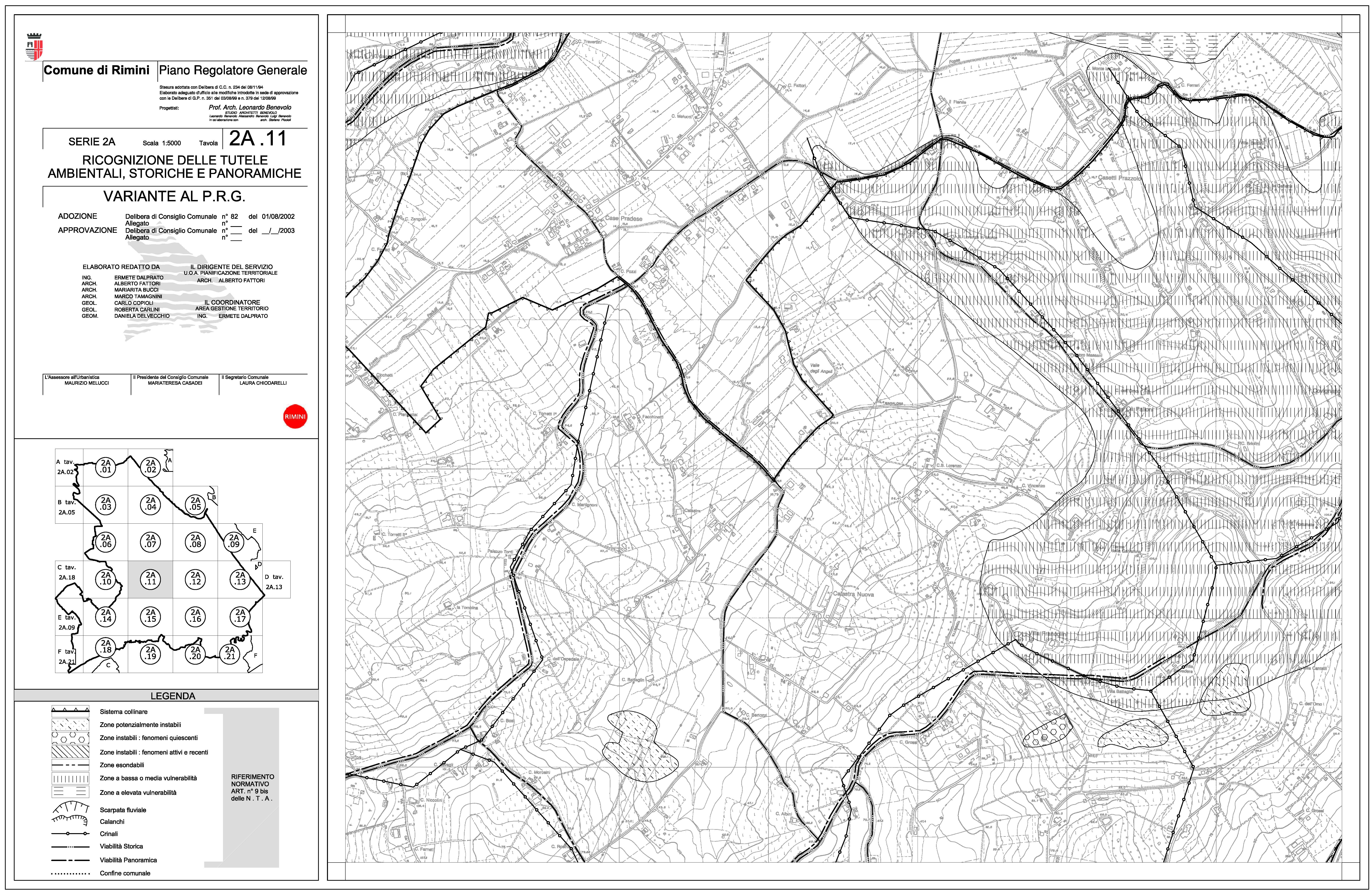 TAVOLE PIANO REGOLATORE