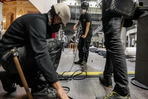 allestimento Teatro Galli