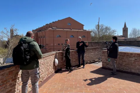 Simona Ventura e Sindaco Gnassi