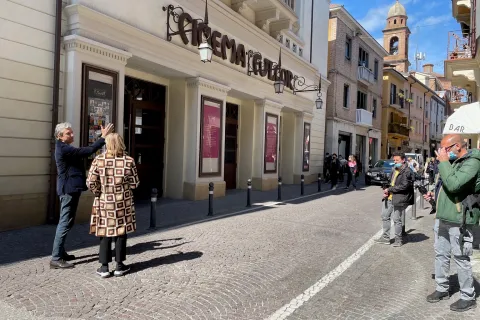 Simona Ventura e Sindaco Gnassi