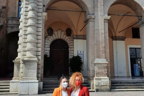 Presidente di Croce Rossa Rimini Rita Rolfo e vicesindaco Gloria Lisi
