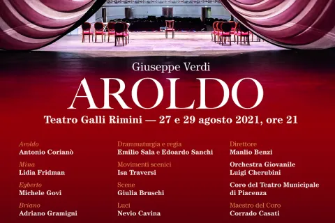 teatro Galli - manifesto dell'Aroldo