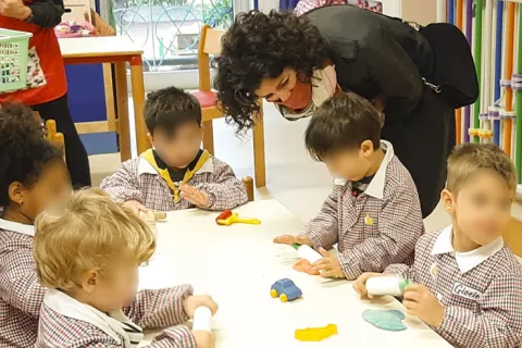 Chiara Bellini in visita alla Coccinella