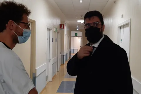 Il dott. Biagetti e l'assessore Gianfreda