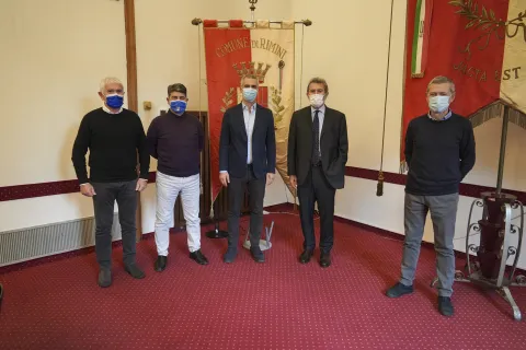 Il sindaco Jamil Sadegholvaad e l’Ass.re allo Sport Moreno Maresi incontrano Sergio Franco, il nuovo capo Delegazione FIGC per la Provincia di Rimini