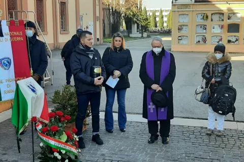 cerimonia di tumulazione di Franco Leoni Lautizi