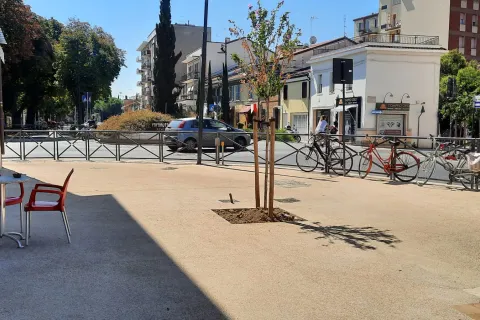 marciapiede riqualificato su via XX Settembre