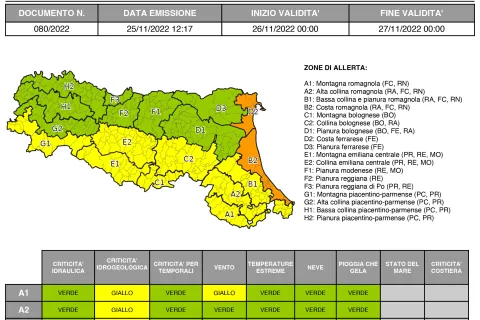 Allerta meteo n. 80
