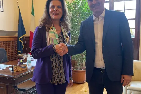 l’incontro tra il sindaco Jamil Sadegholvaad e il nuovo Prefetto di Rimini Rosa Maria Padovano