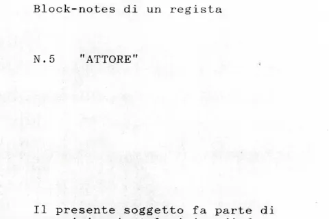Fellini incompiuto: appunti per il block notes sul mestiere dell’attore  2