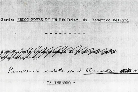 Fellini incompiuto: la scaletta per il film sull’inferno di Dante Alighieri