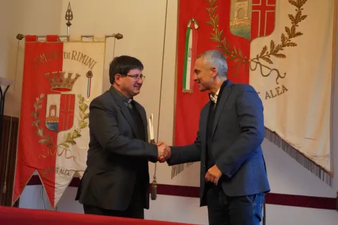 Vescovo Monsignor Nicolò Anselmi e Sindaco