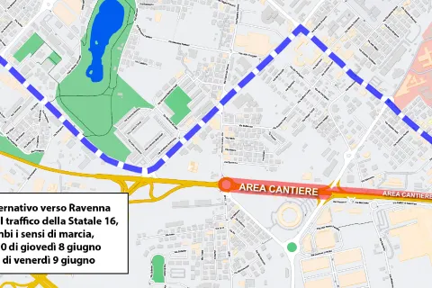 chiusura statale 16 direzione ravenna