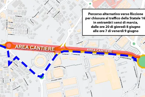 chiusura statale 16 direzione riccione
