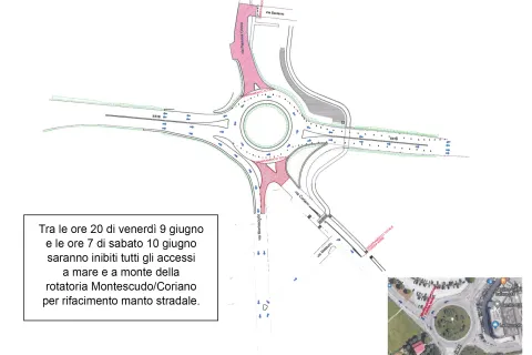 chiusura accessi rotatoria coriano