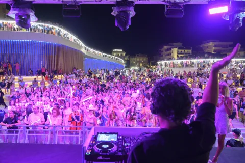 notte rosa palco rds