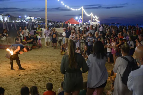 notte rosa mare di fuoco