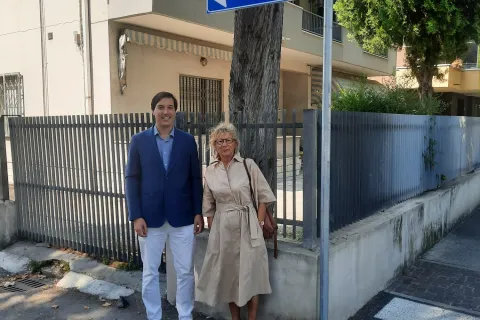Francesco Bragagni e Oriana Maroni in via Lialiano Faenza
