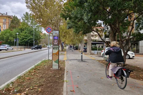 ciclabile via flaminia