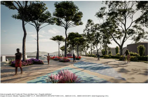 Parco del Mare sud - rendering progettuali del tratto 6