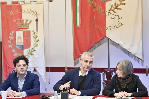 conferenza stampa nuove vasche e belvedere tra Bellariva e Rivazzurra