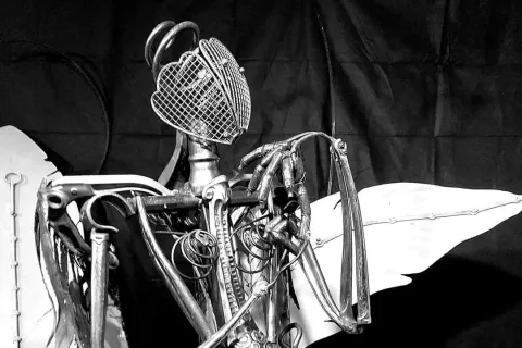 presepe di sabbia e metallo