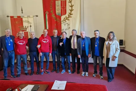 Gli atleti della Polisportiva Garden Rimini, ricevuti in residenza comunale