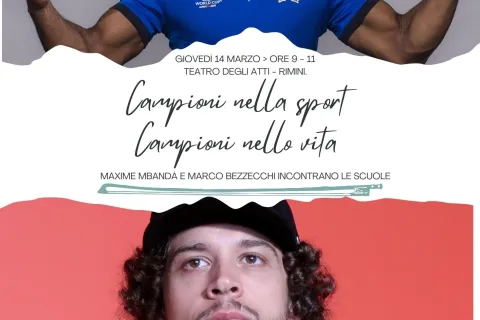 Maxime Mbanda e Marco Bezzecchi incontrano 260 studenti riminesi