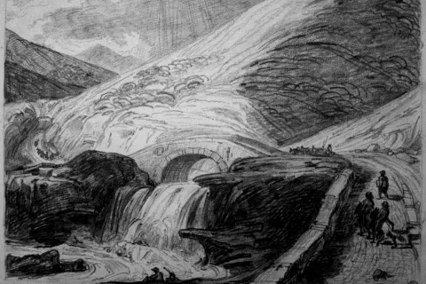 felice giani, seconda caduta del lamone nella strada di marradi 1794