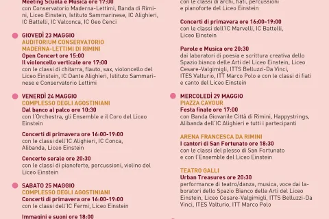 Programma "La settimana della musica"