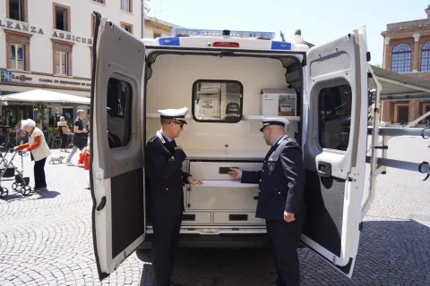 ufficio mobile in dotazione alla Polizia Locale di Rimini