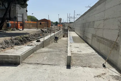 lavori per il prolungamento del sottopasso centrale della Stazione