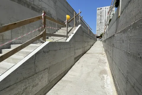 lavori per il prolungamento del sottopasso centrale della Stazione