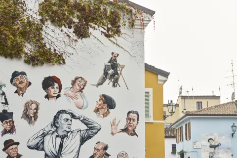 Murales Fellini nel  Borgo San Giuliano
