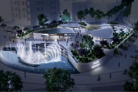 Rendering Piazza Marvelli