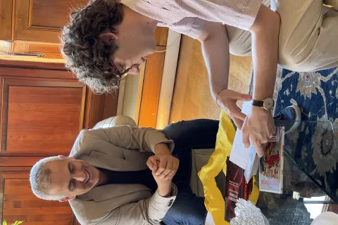 edoardo prati in visita a palazzo garampi