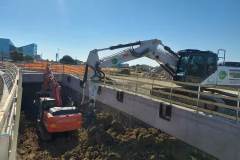 scavi sottopasso Via Euterpe