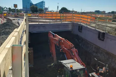 scavi sottopasso Via Euterpe