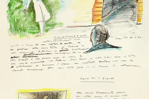 Disegni di scena di Federico Fellini presso il Museo Fellini