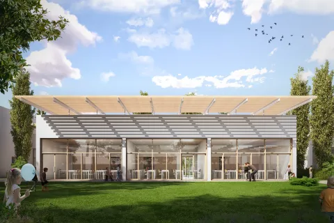 rendering facciata aule fai bene