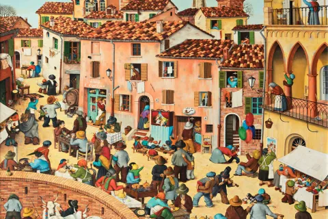 Pino Boschetti, il pittore che dipinge in dialetto