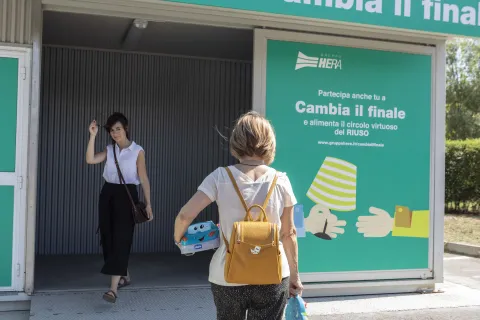 Area del Riuso alla stazione ecologica di via Nataloni