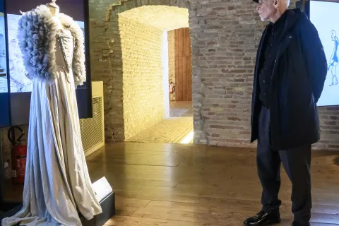 Gabriele Salvatores in visita al Fellini Museum
