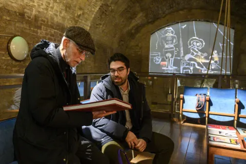 Gabriele Salvatores in visita al Fellini Museum