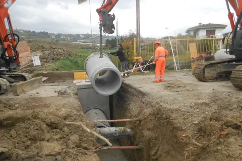 lavori  in via del Poggio