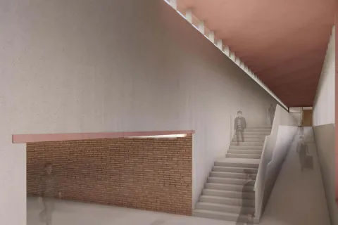 Rendering del progetto di prolungamento del sottopasso centrale della stazione