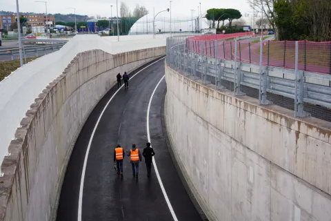 Apre il sottopasso che collega via Euterpe con via della Repubblica