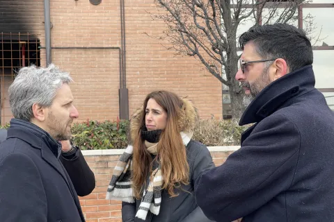 sopralluogo alla palazzina di via Giuliano da Rimini