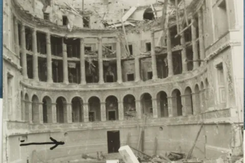 rimini distrutta, foto moretti, biblioteca gambalunga